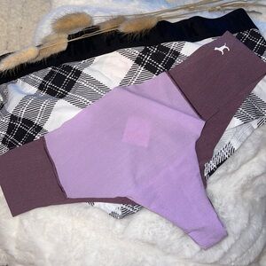 PINK VICTORIA SECRET Set of 2 Panties Size Large